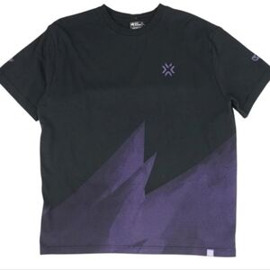 Riot Gamma esports Men's Black & Purple Graphic Crewneck Staff T-Shirt